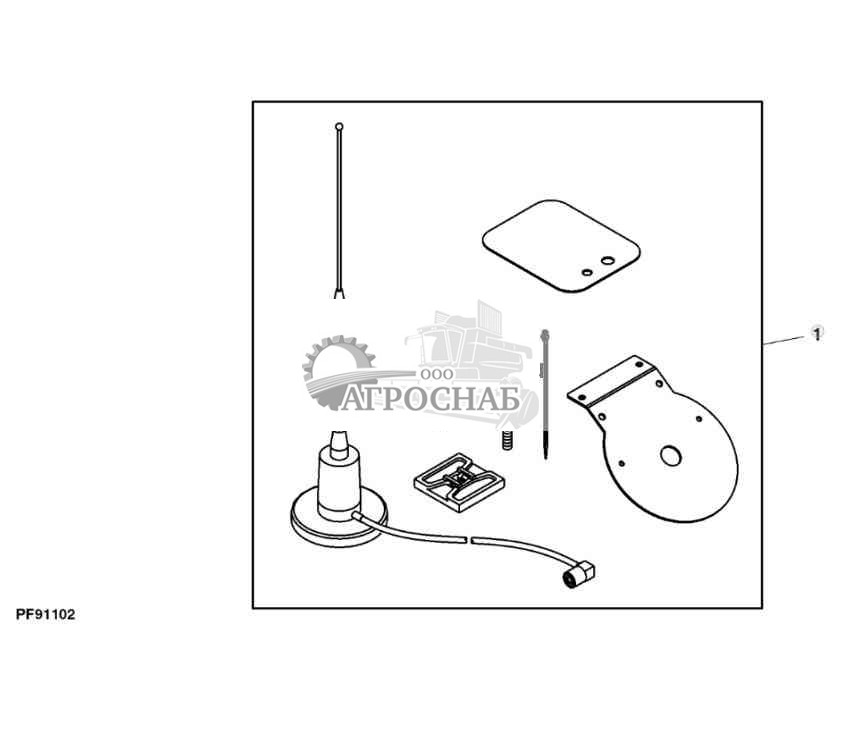 Навесное оборудование, удлинитель радиосистемы RTK 455 